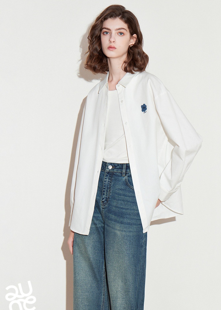 Commuting lapel thin shirt Casual spring tops for women