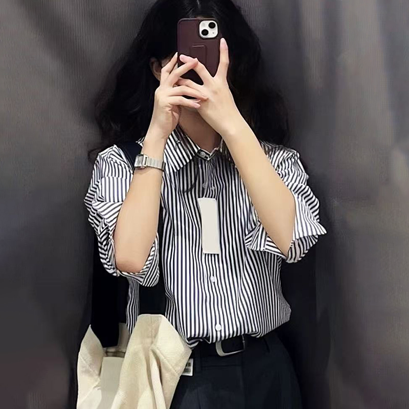 Spring and autumn shirt tops for women