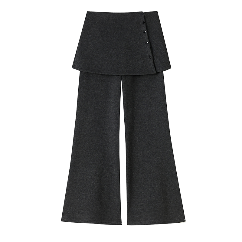 Thick cashmere pants winter flare pants for women