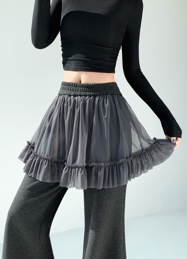 Slim pants cashmere flare pants for women