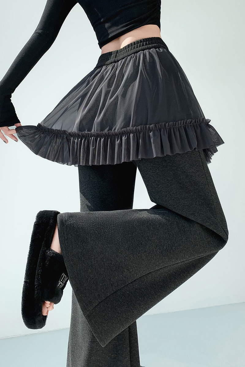 Slim pants cashmere flare pants for women