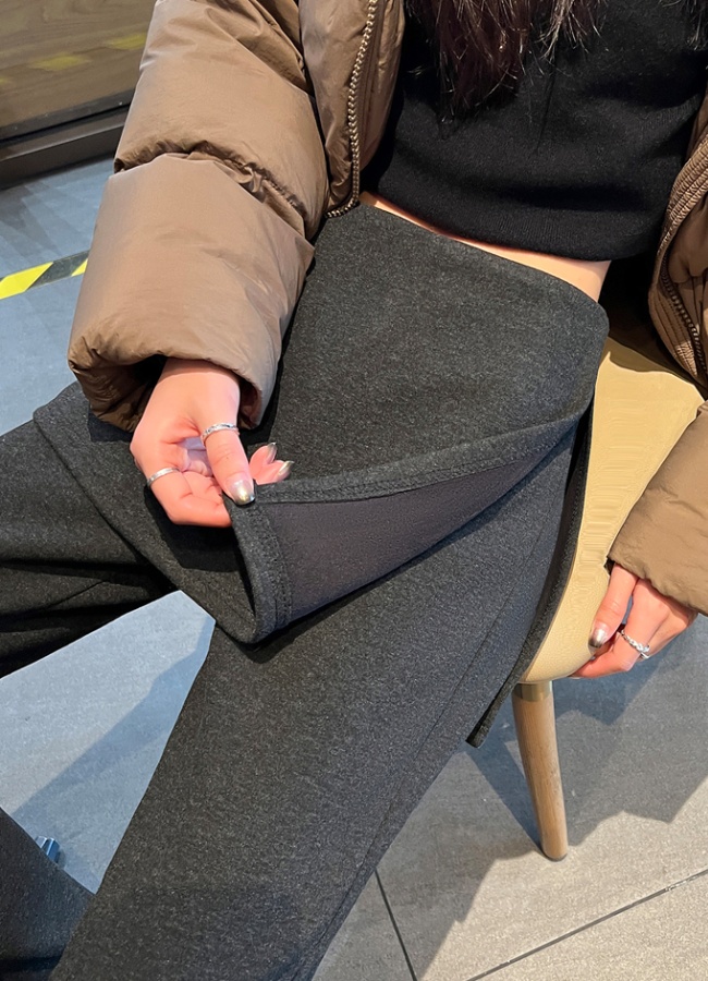 Plus velvet cashmere flare pants winter pants for women