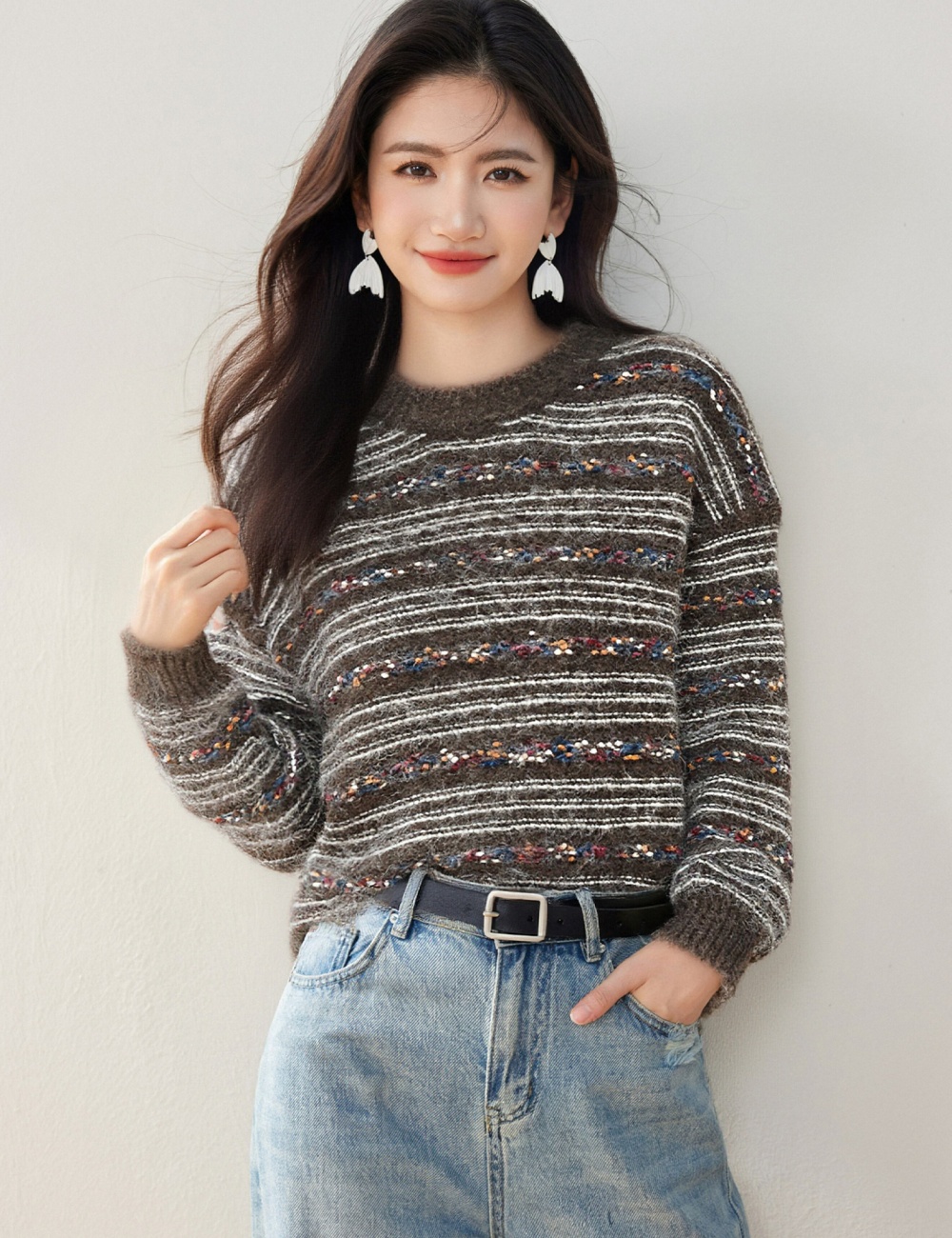 Korean style winter sweater loose bottoming shirt