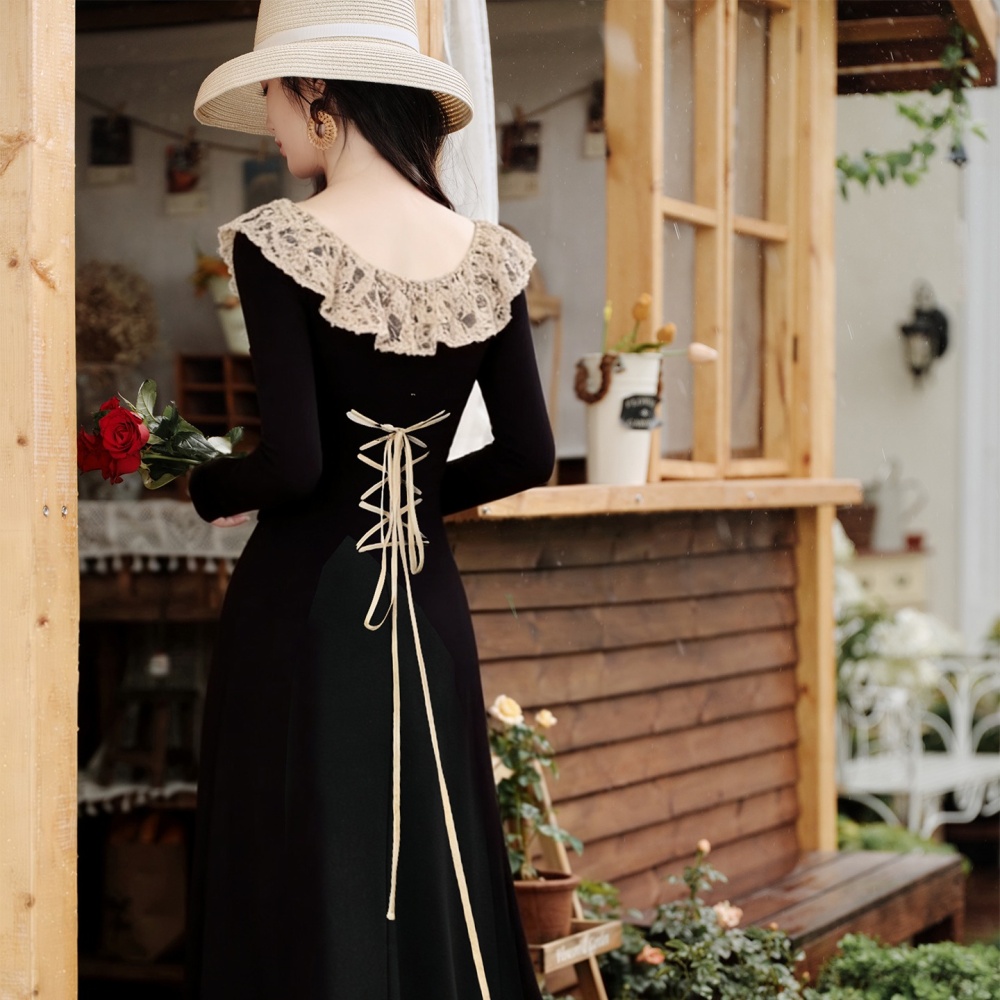 France style slim dress splice retro formal dress