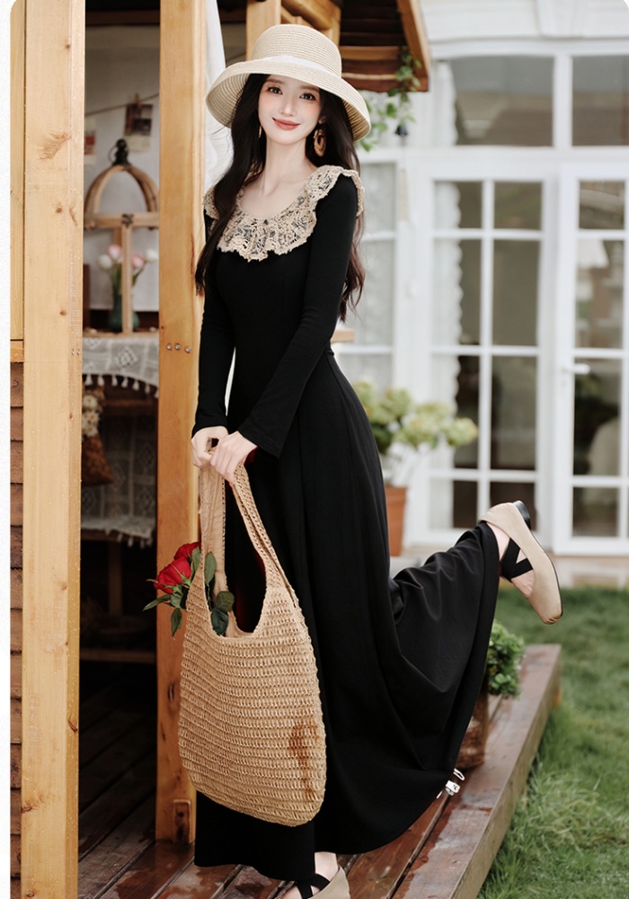 France style slim dress splice retro formal dress