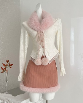 Slim niche tops enticement short skirt a set