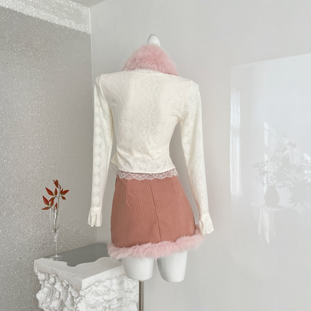 Slim niche tops enticement short skirt a set