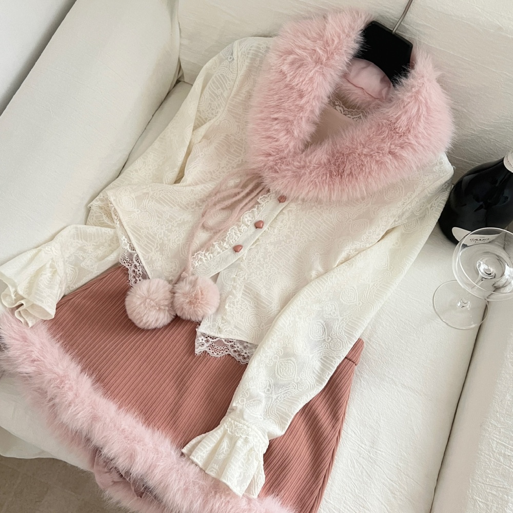 Slim niche tops enticement short skirt a set