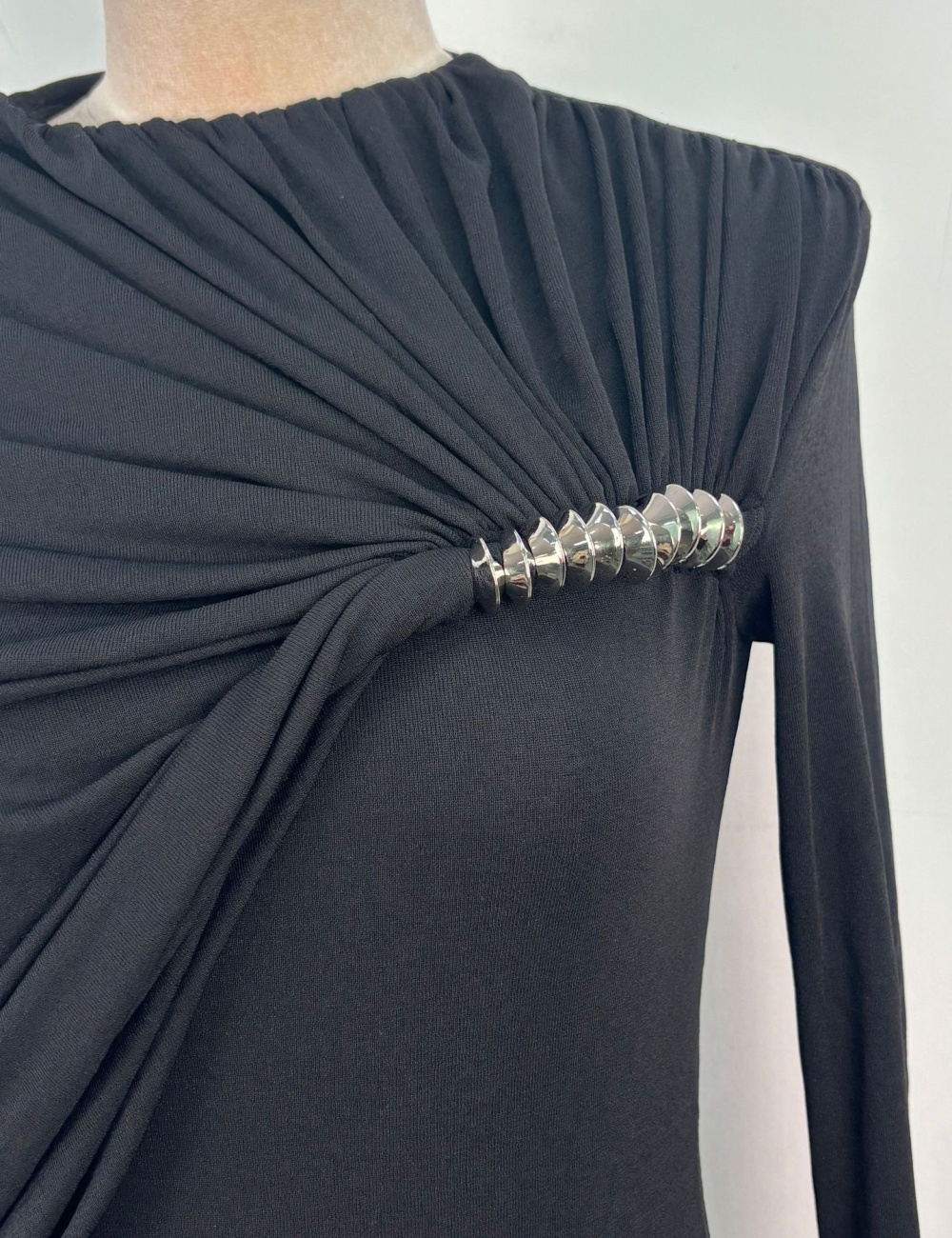 Temperament asymmetry dress pinched waist long dress