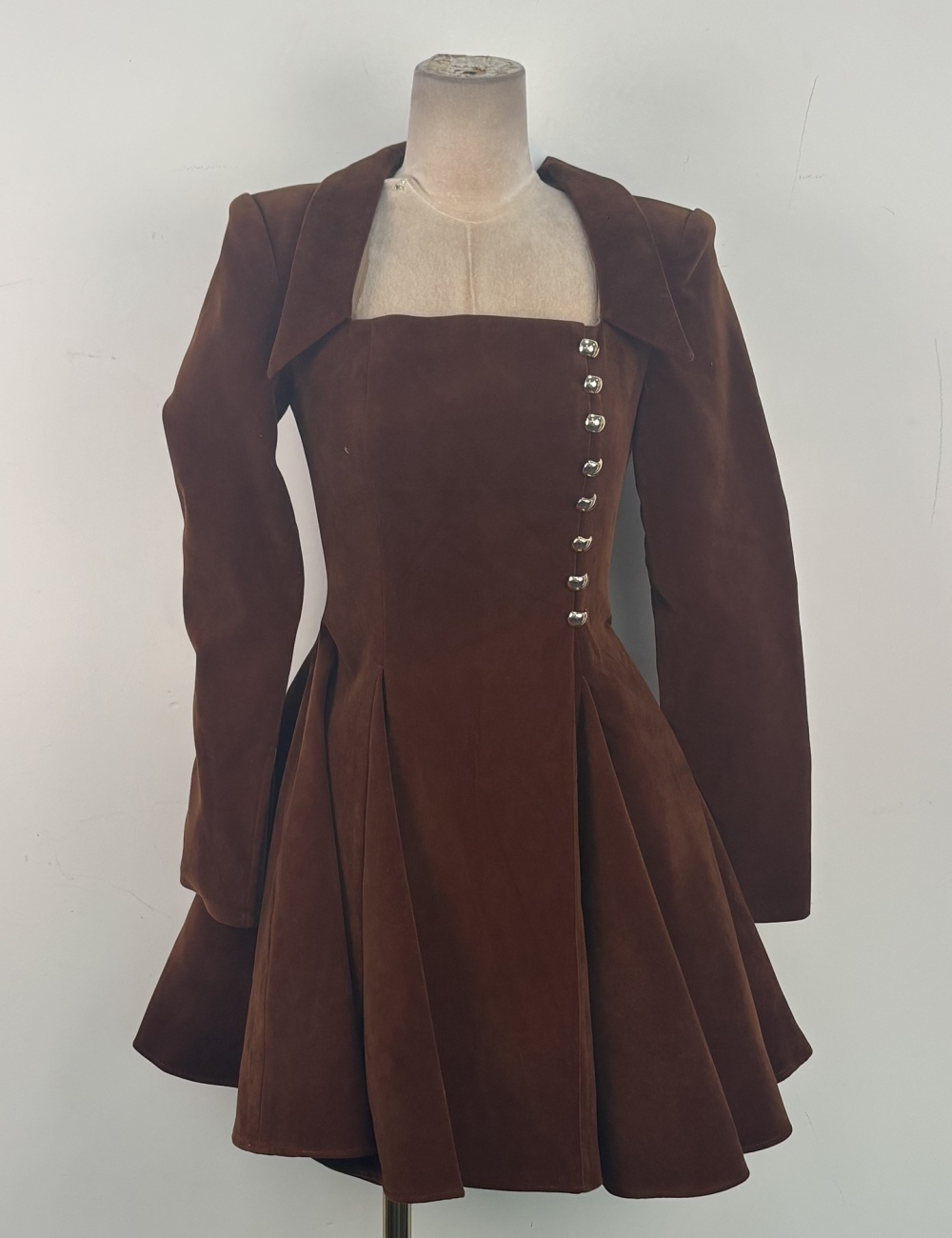 Elegant retro dress autumn and winter T-back