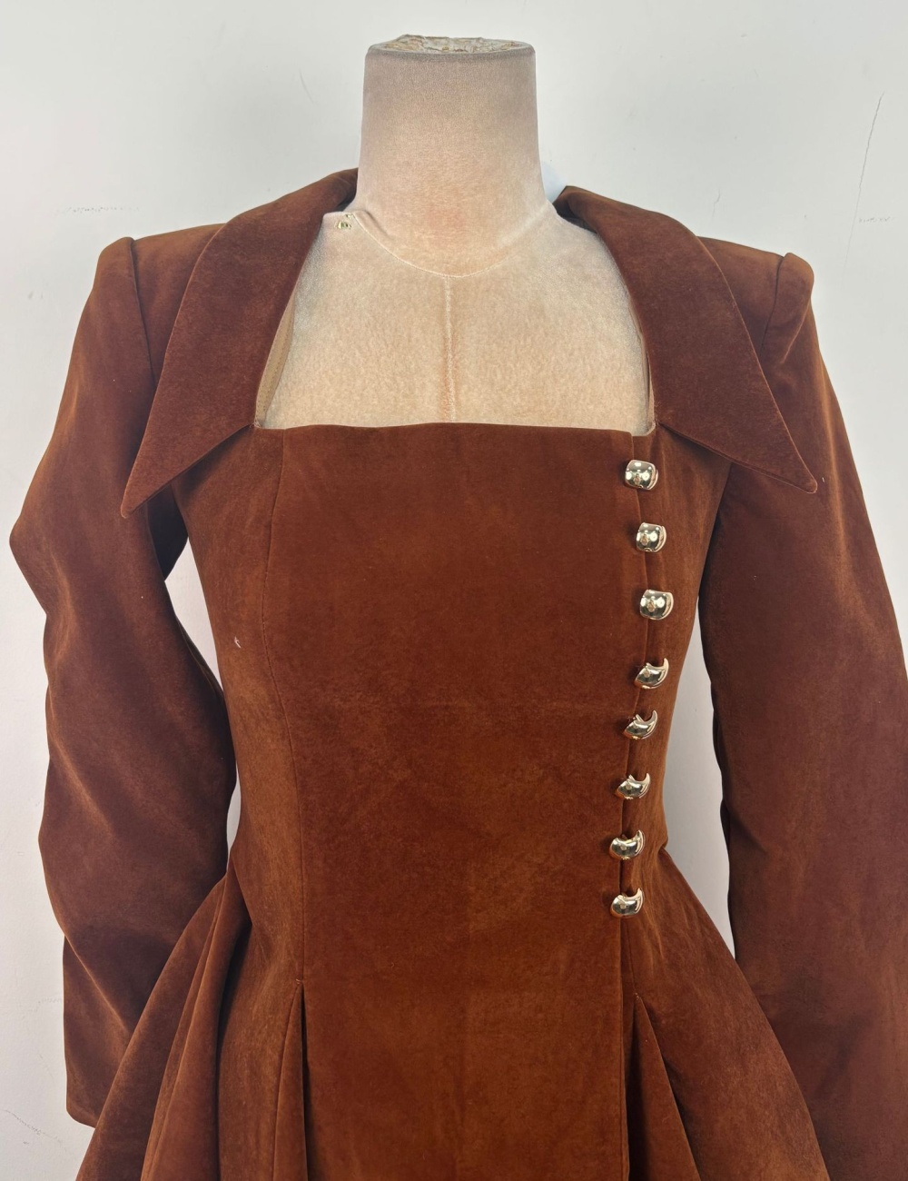 Elegant retro dress autumn and winter T-back