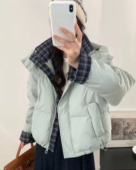 Korean style duck down down coat hooded coat for women