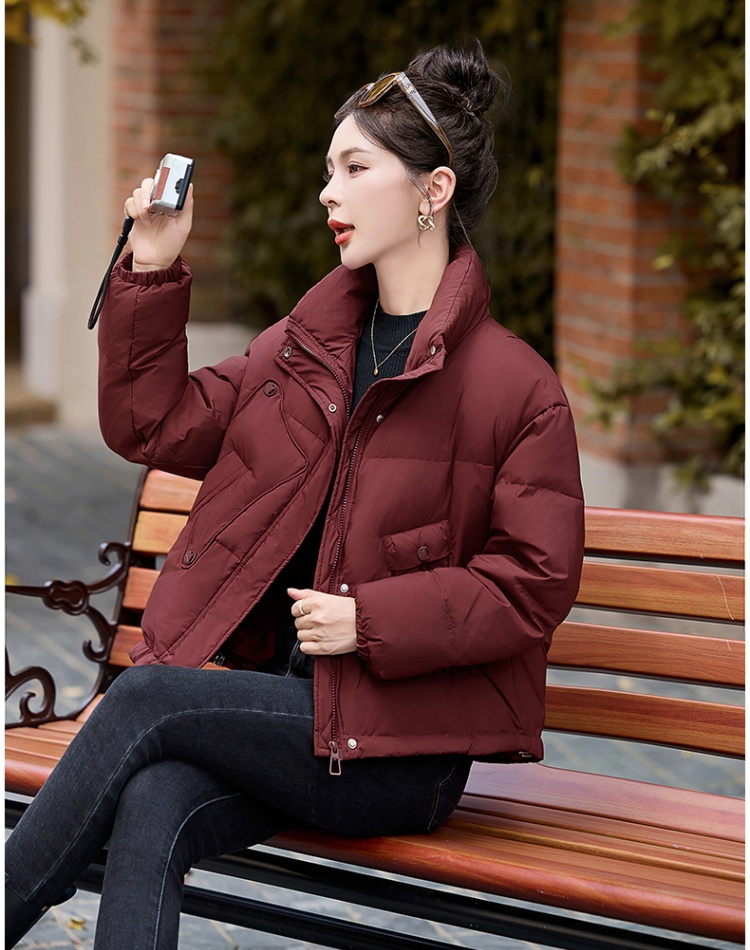 Thermal cstand collar short coat fashion winter down coat