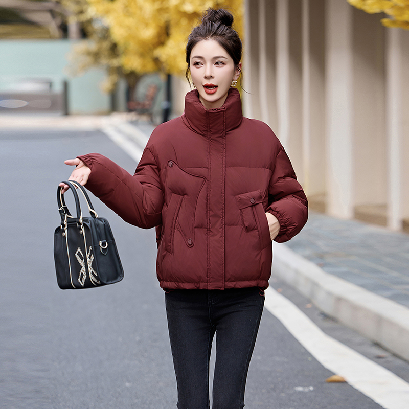 Thermal cstand collar short coat fashion winter down coat