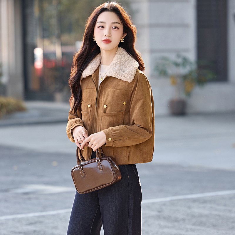 Thermal winter down coat short duck down parka