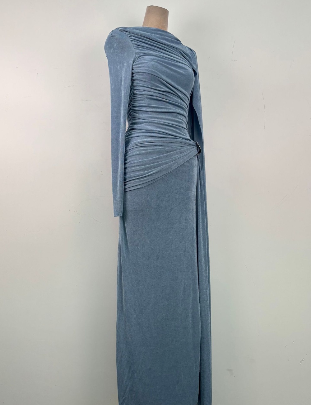 Long sleeve chouzhe long dress simple slim shawl