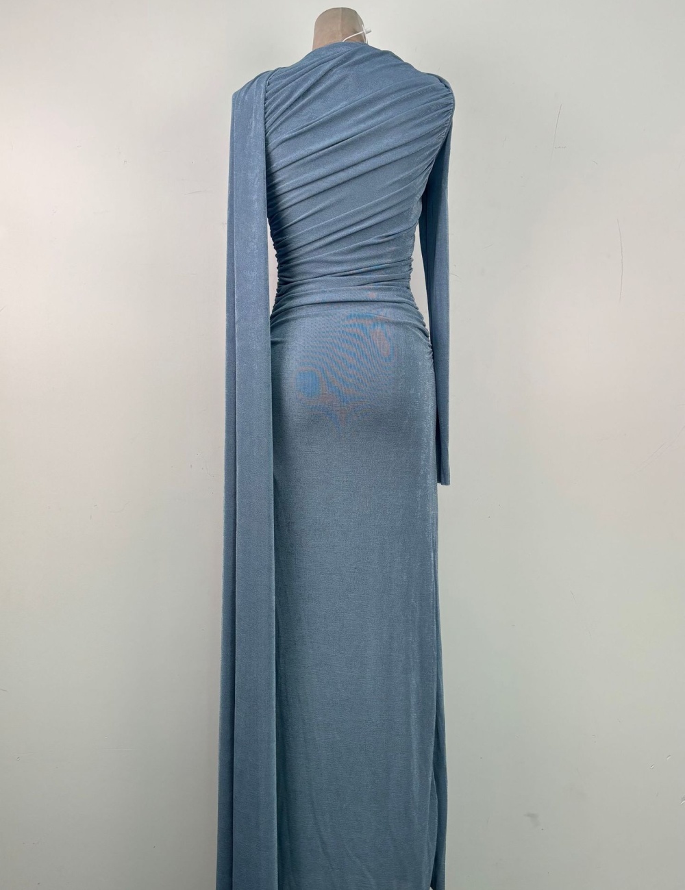 Long sleeve chouzhe long dress simple slim shawl