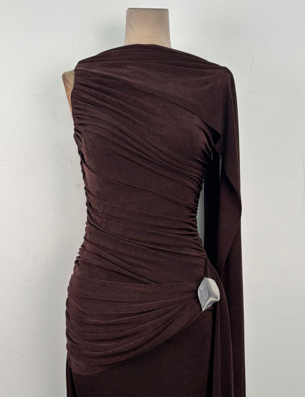 Temperament niche formal dress sleeveless chouzhe dress