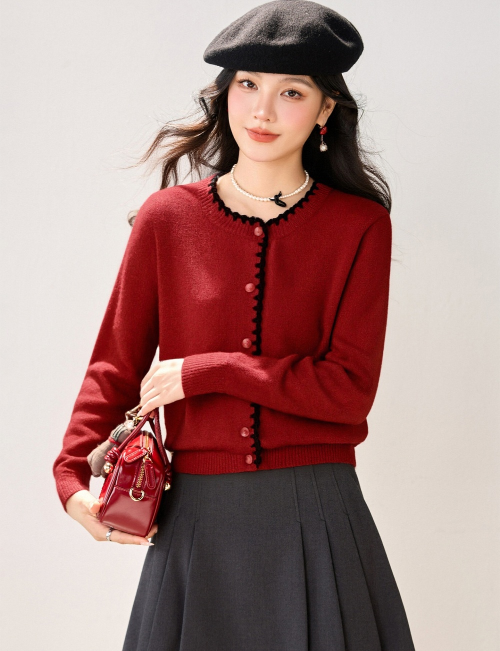 Retro long sleeve autumn and winter sweater