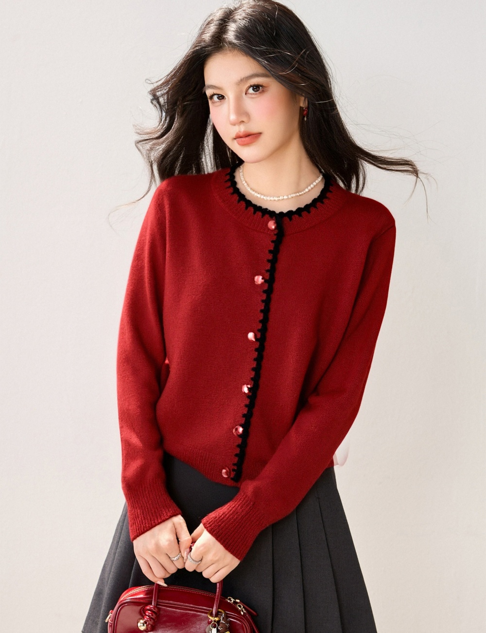 Retro long sleeve autumn and winter sweater