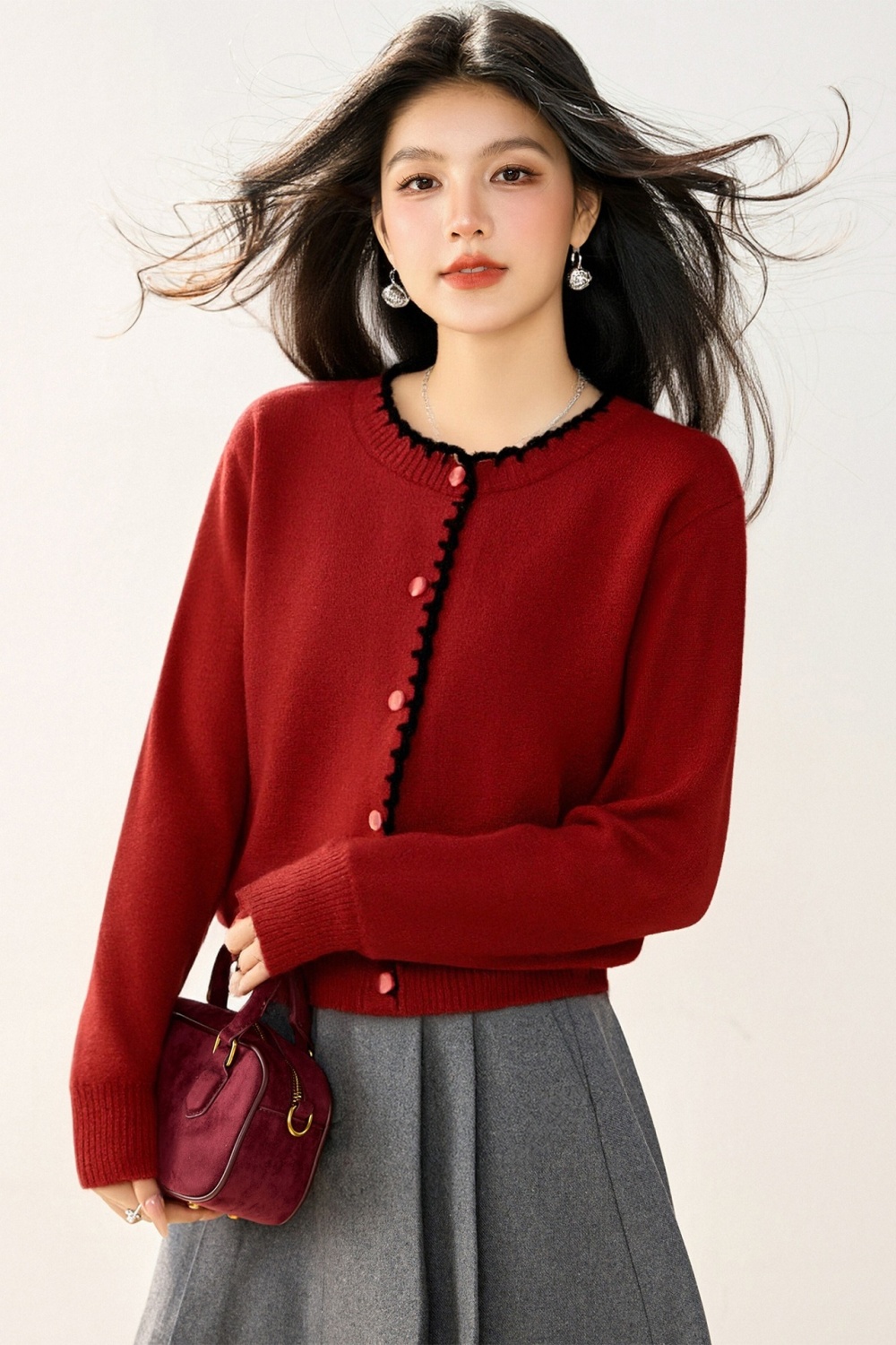 Retro long sleeve autumn and winter sweater