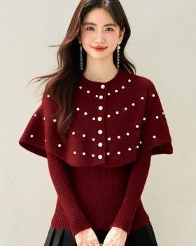 Long sleeve Korean style sweater single-breasted tops