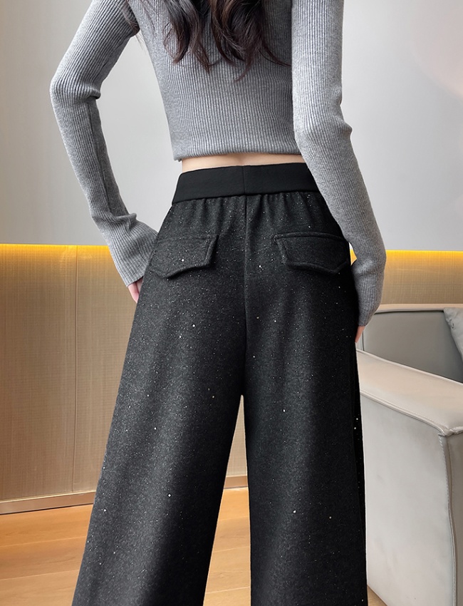 Banana pants screw thread wide leg pants for women