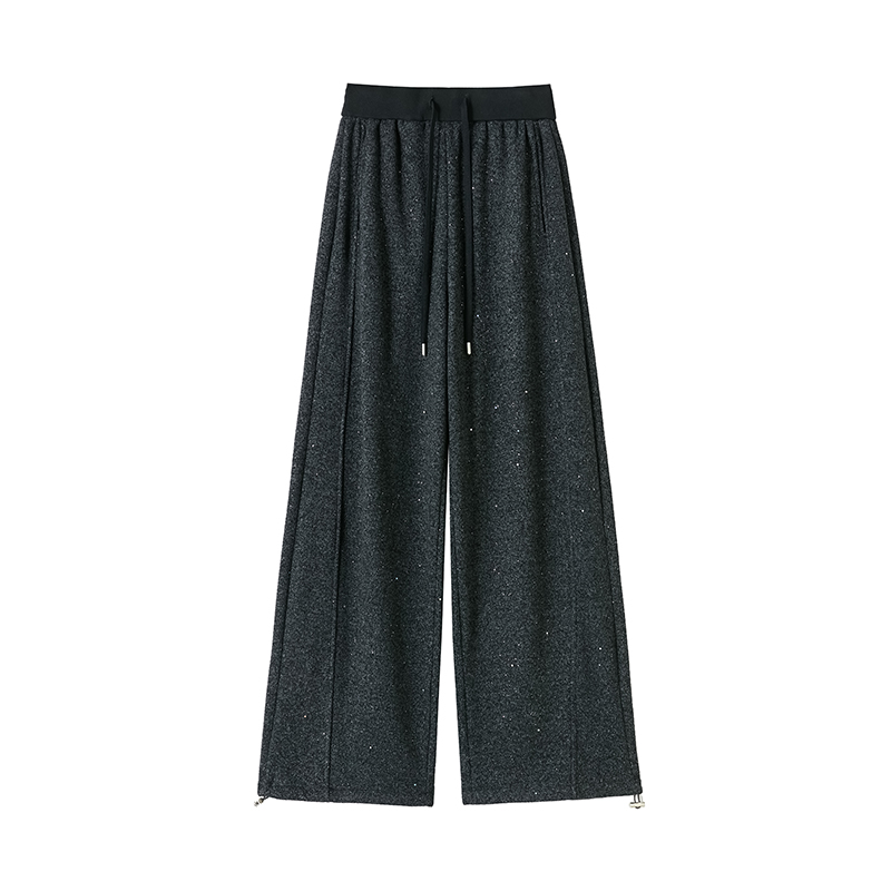 Banana pants screw thread wide leg pants for women