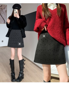 Beading short skirt autumn and winter skirt for women