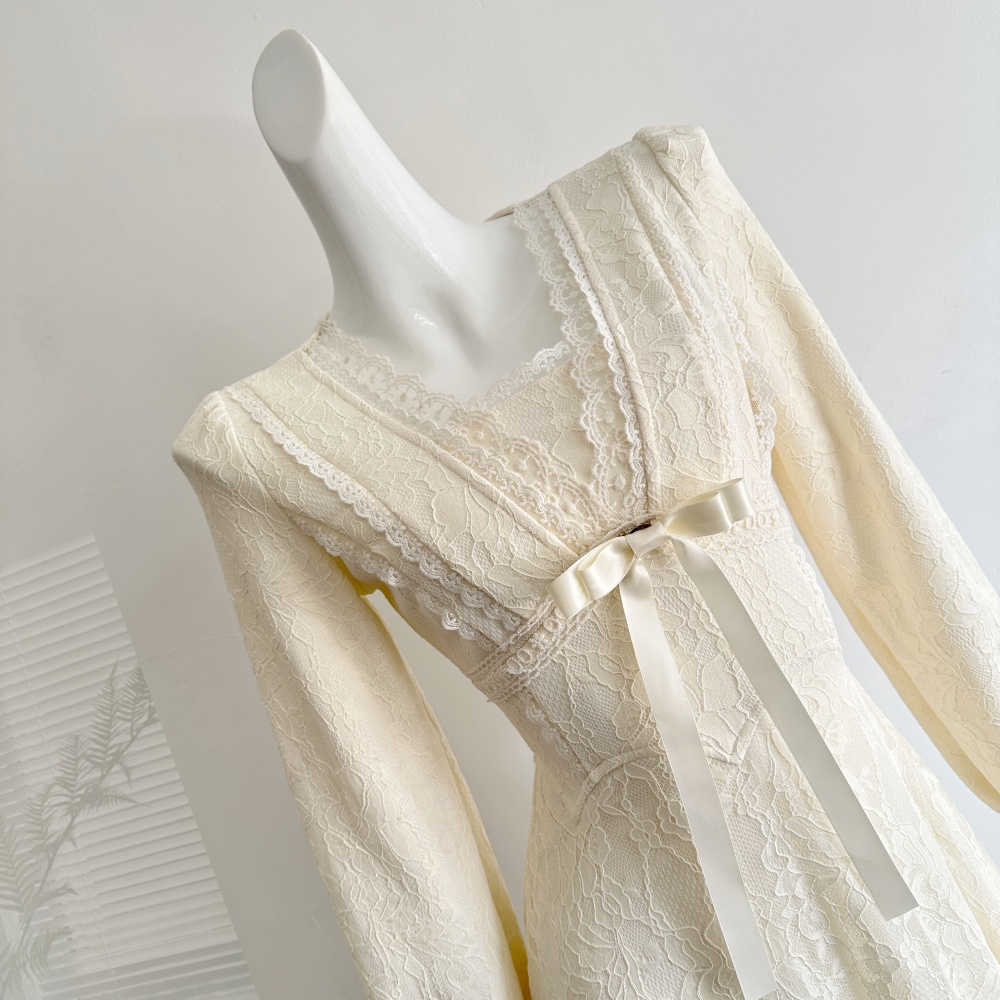 Lace enticement Sexy underwear pinched waist France style dress