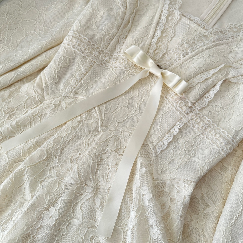 Lace enticement Sexy underwear pinched waist France style dress