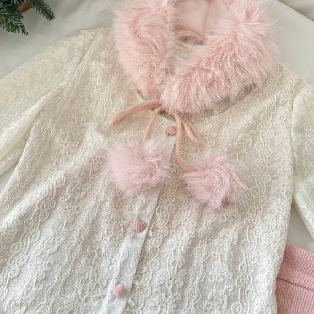 Enticement tops autumn and winter short skirt a set