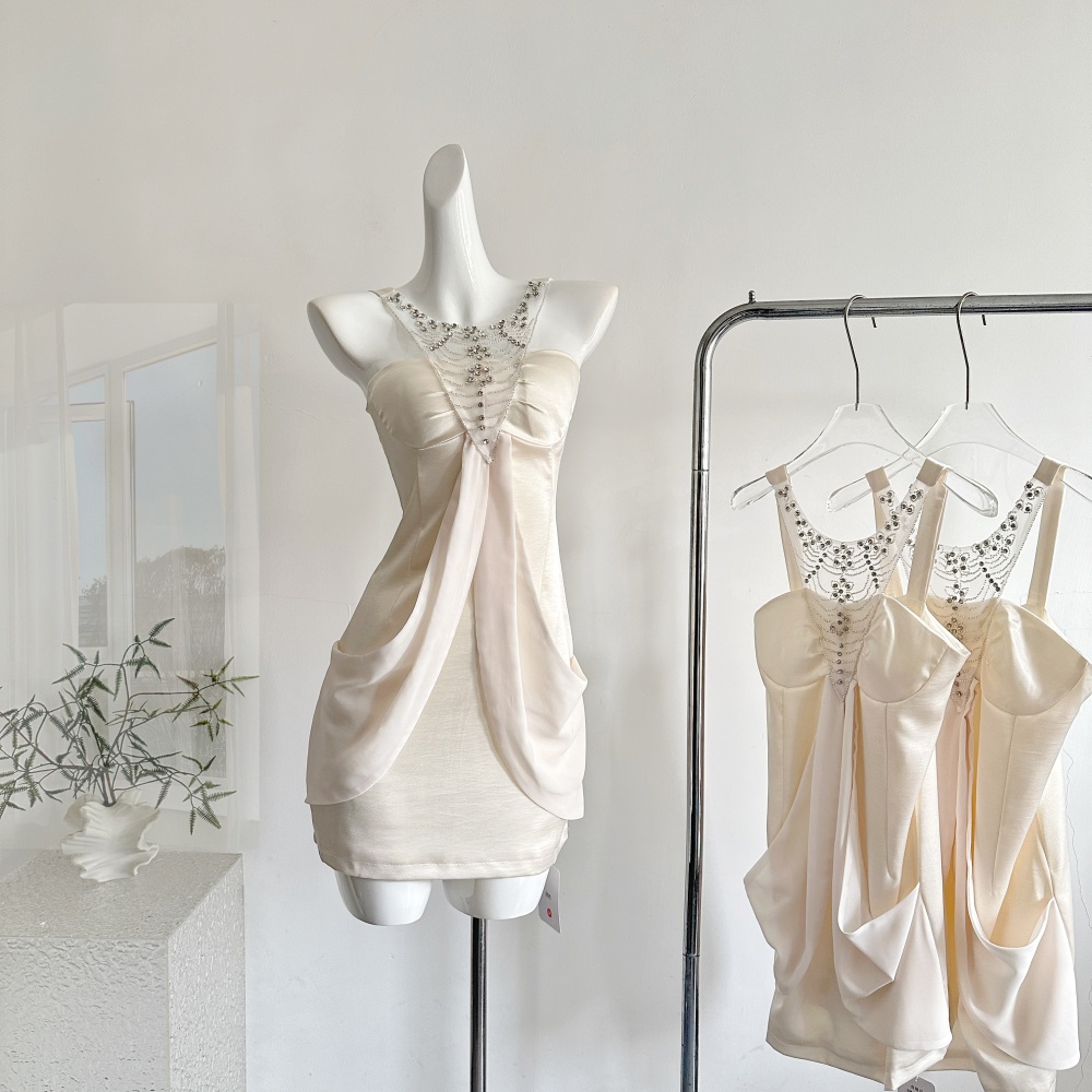 All-match swan fashion high waist dress