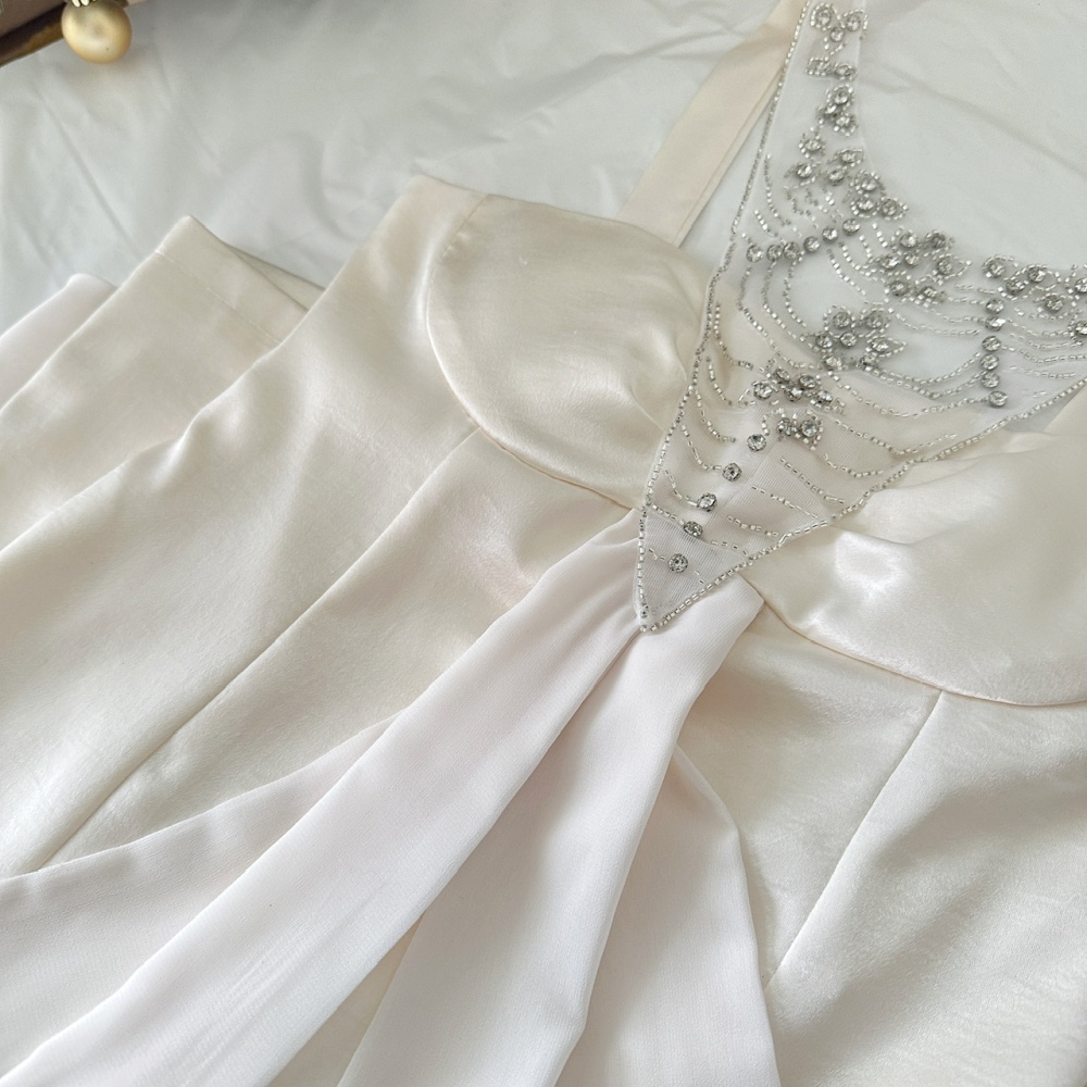 All-match swan fashion high waist dress