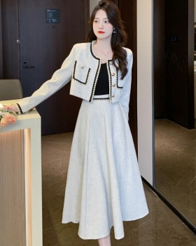 Chanelstyle high waist skirt spring jacket a set