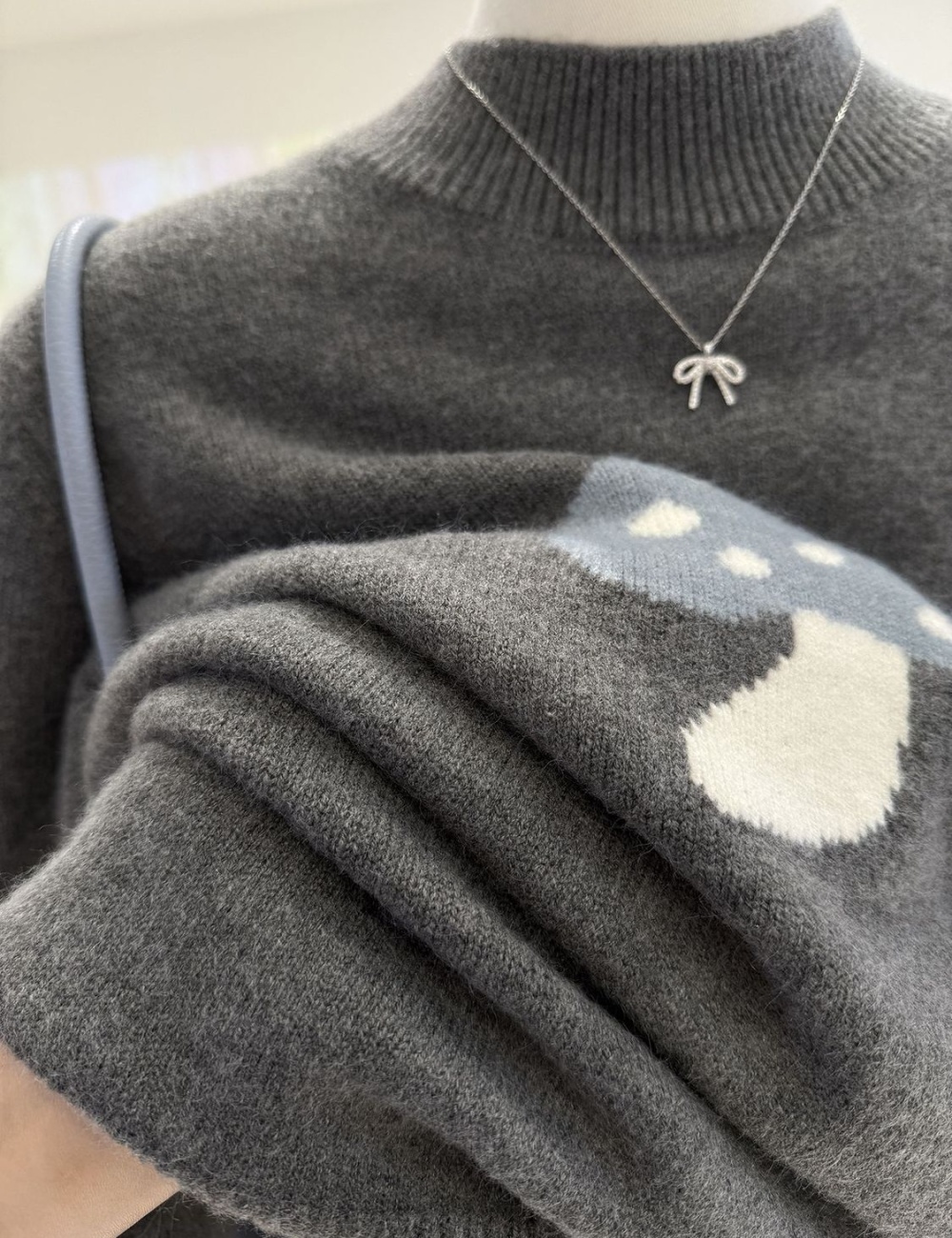 Pullover half high collar sweater autumn and winter tops