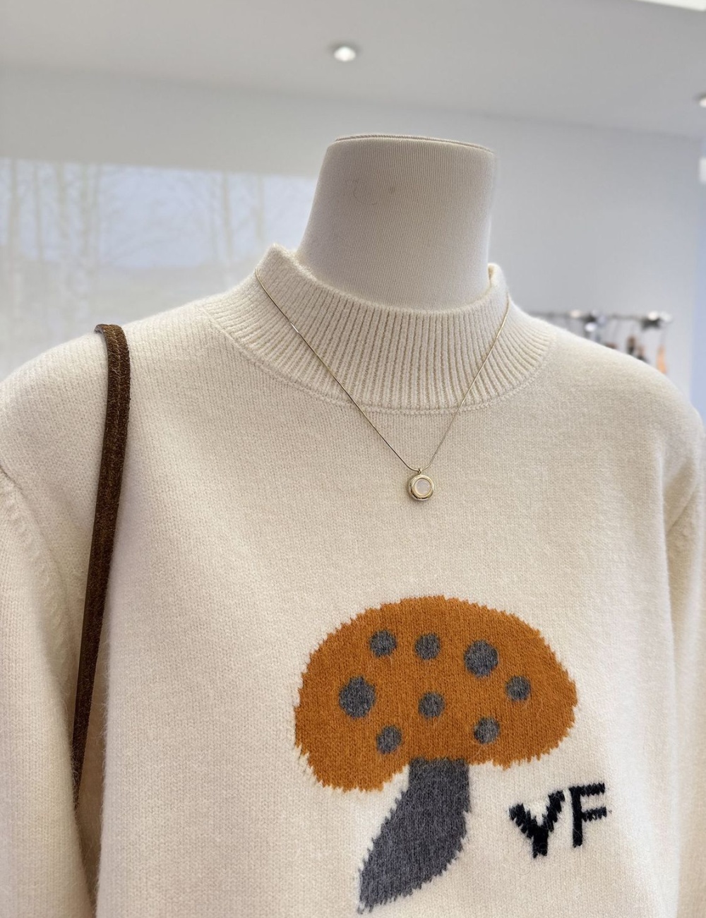 Pullover half high collar sweater autumn and winter tops