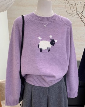 Cashmere unique sweater sweet cartoon tops for women