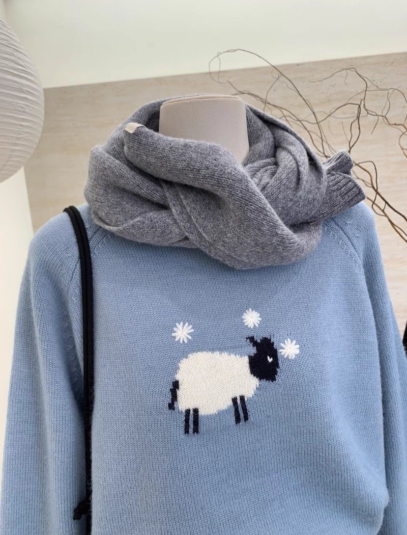 Cashmere unique sweater sweet cartoon tops for women