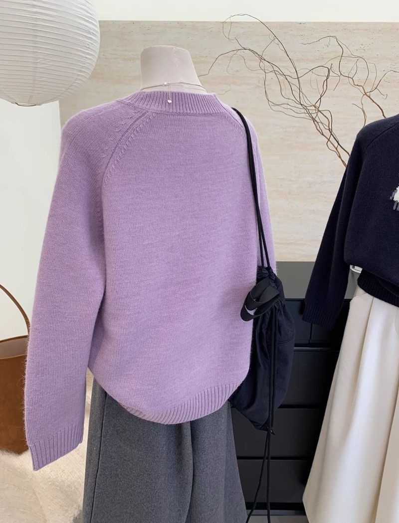 Cashmere unique sweater sweet cartoon tops for women