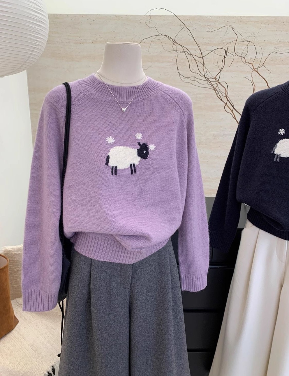 Cashmere unique sweater sweet cartoon tops for women