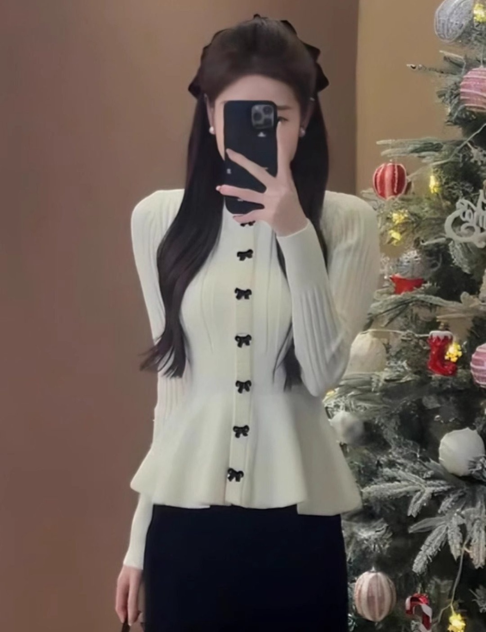 Autumn and winter large yard sweater red tops for women