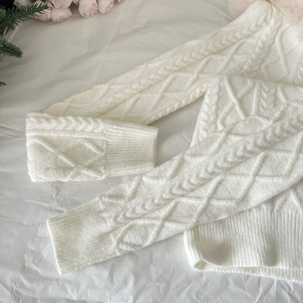 Knitted lazy hooded sweater enticement sweet slim dress