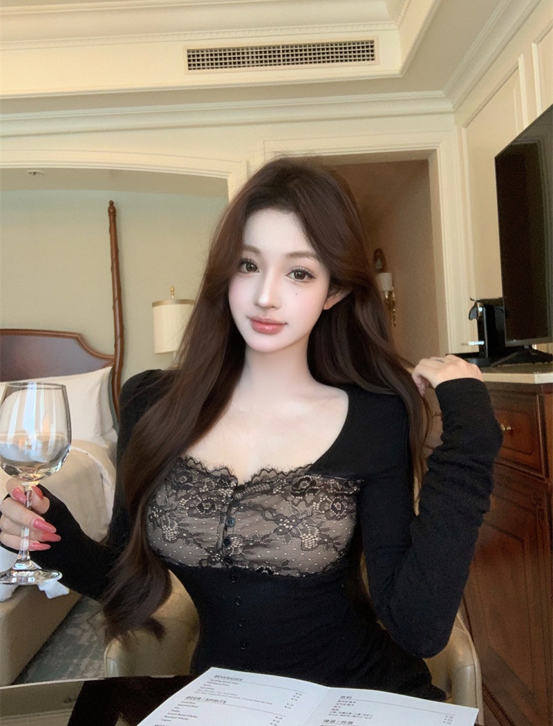 Long sleeve splice sweater fever tops for women