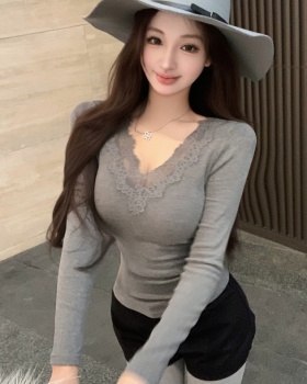 Inside the ride long sleeve with chest pad lace tops