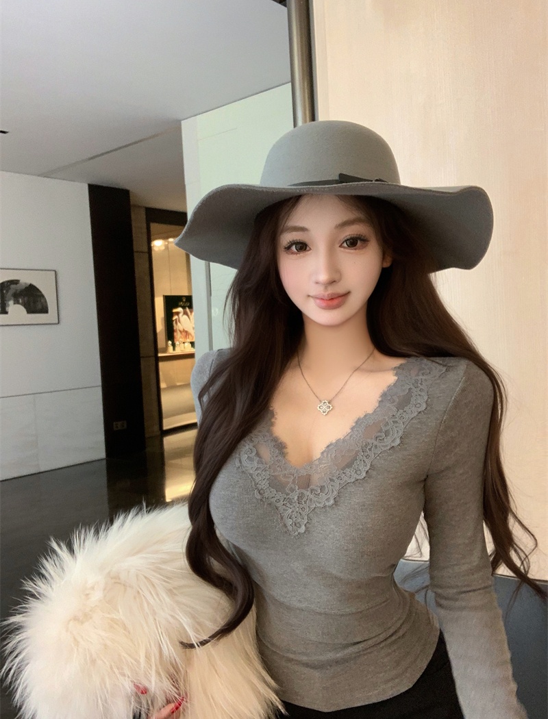 Inside the ride long sleeve with chest pad lace tops