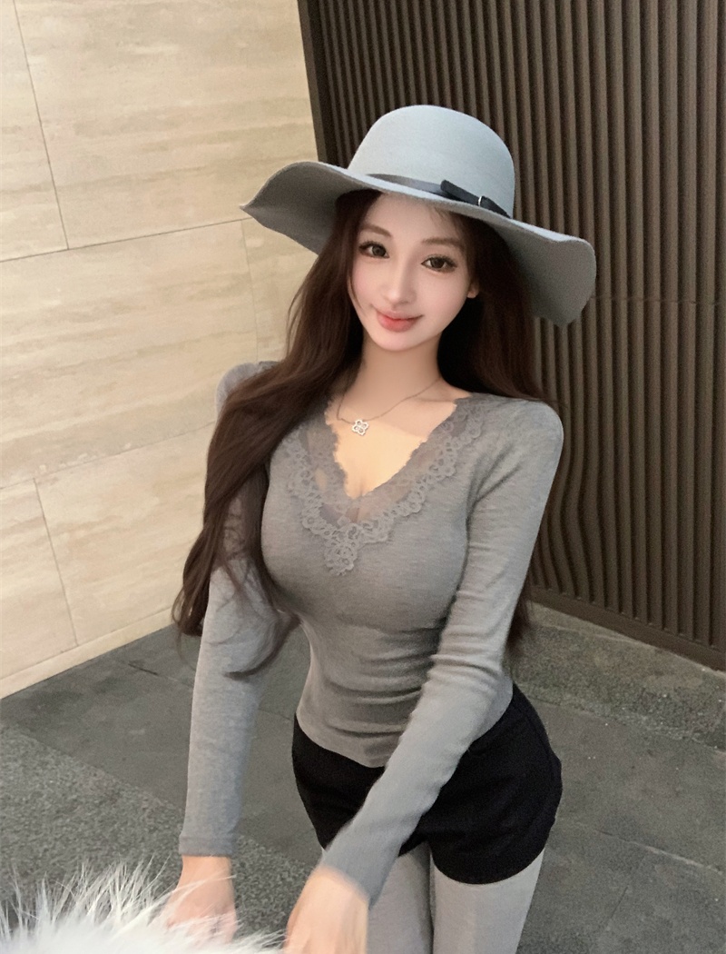 Inside the ride long sleeve with chest pad lace tops