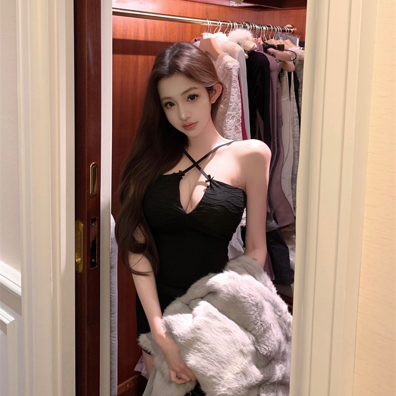 Bottoming halter wrapped chest sexy vest