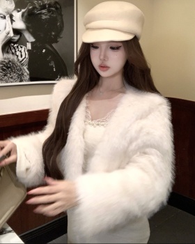 Imitation of mink hair coat elmo fur coat