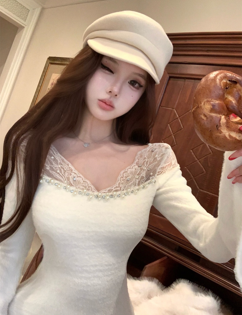 Splice sexy package hip autumn and winter dress for women